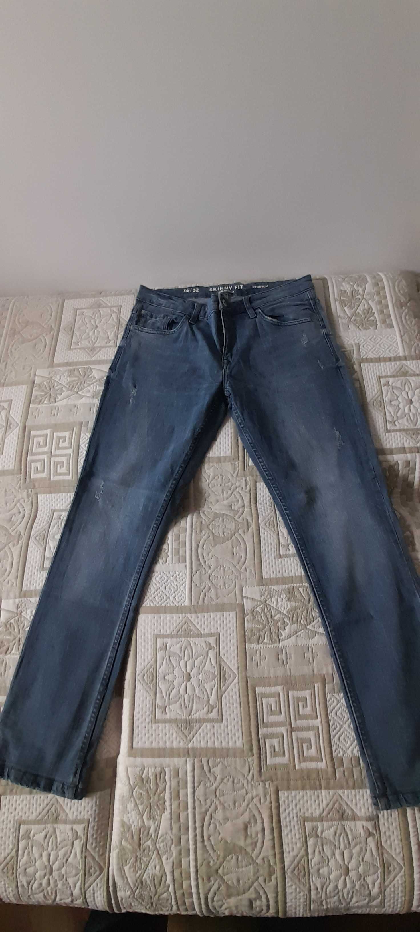 Spodnie męskie Jeansowe 34/32 Skinny Fit Stretch Clockhouse jak nowe