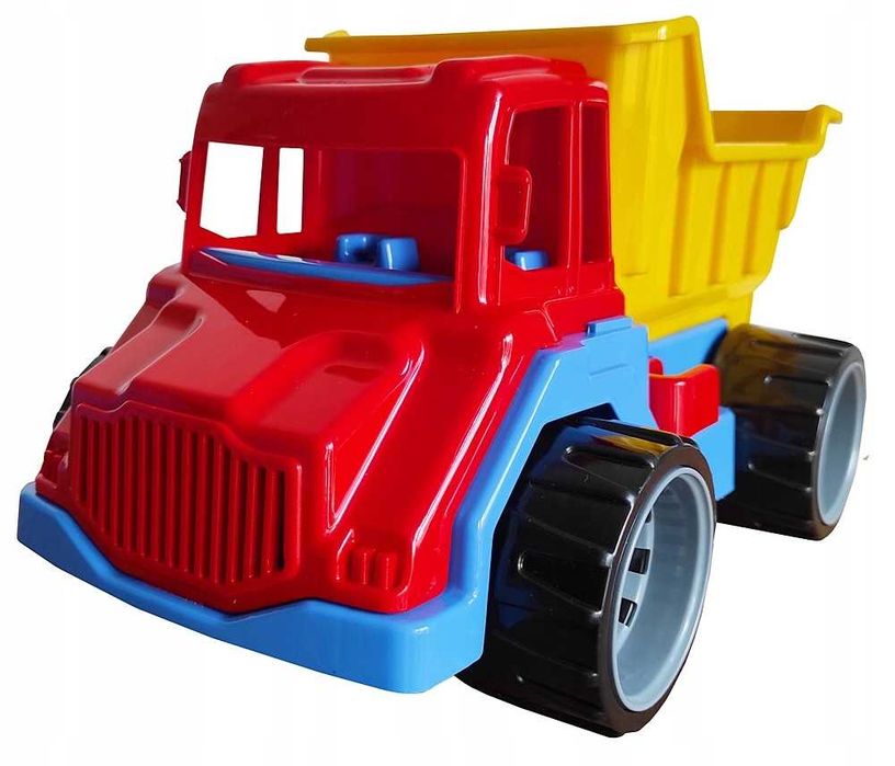 Wywrotka + wóz taczka z raczką + foremki do piasku