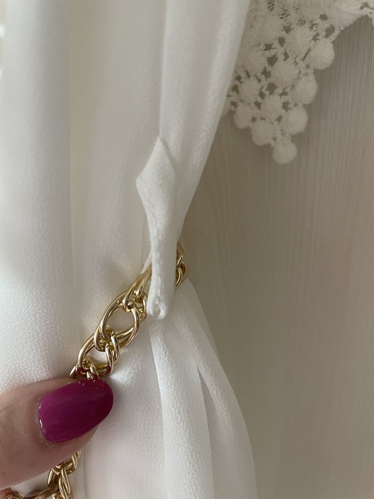 Сукня біла шифонова з мереживом azara paris