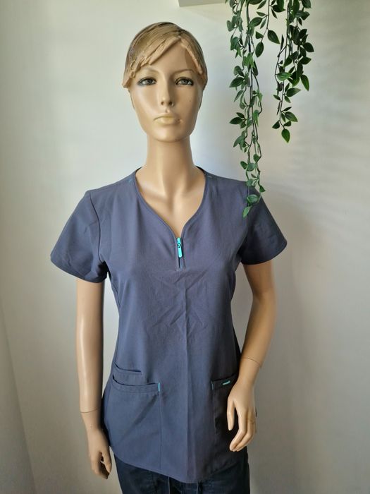 Bluza medyczna z suwakiem na dekolcie S