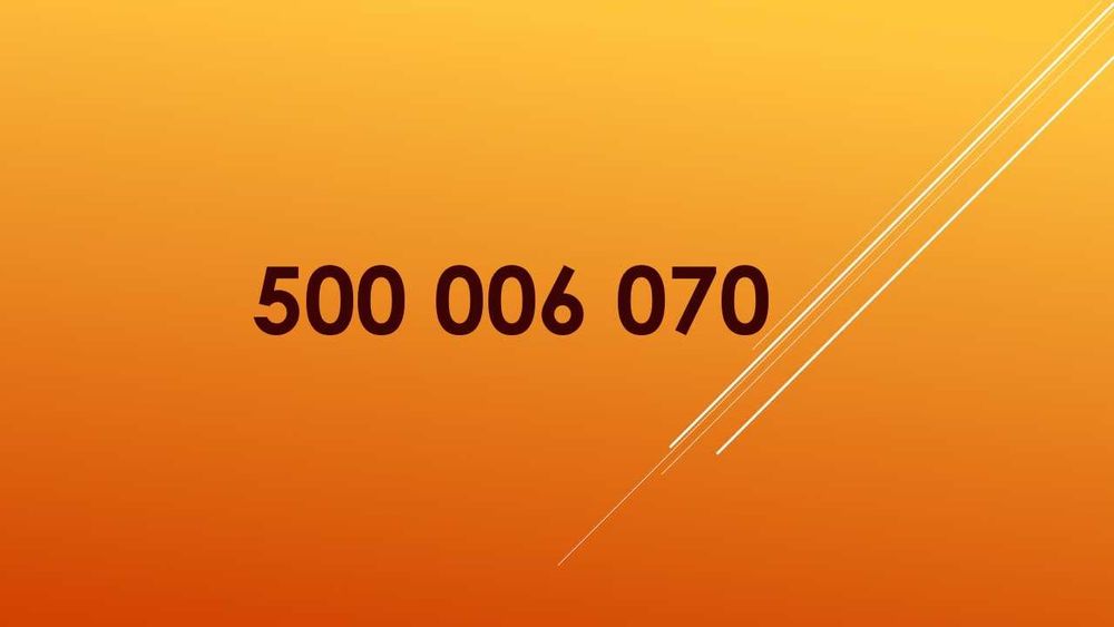 Numer złoty dla Firmy 500.006.070