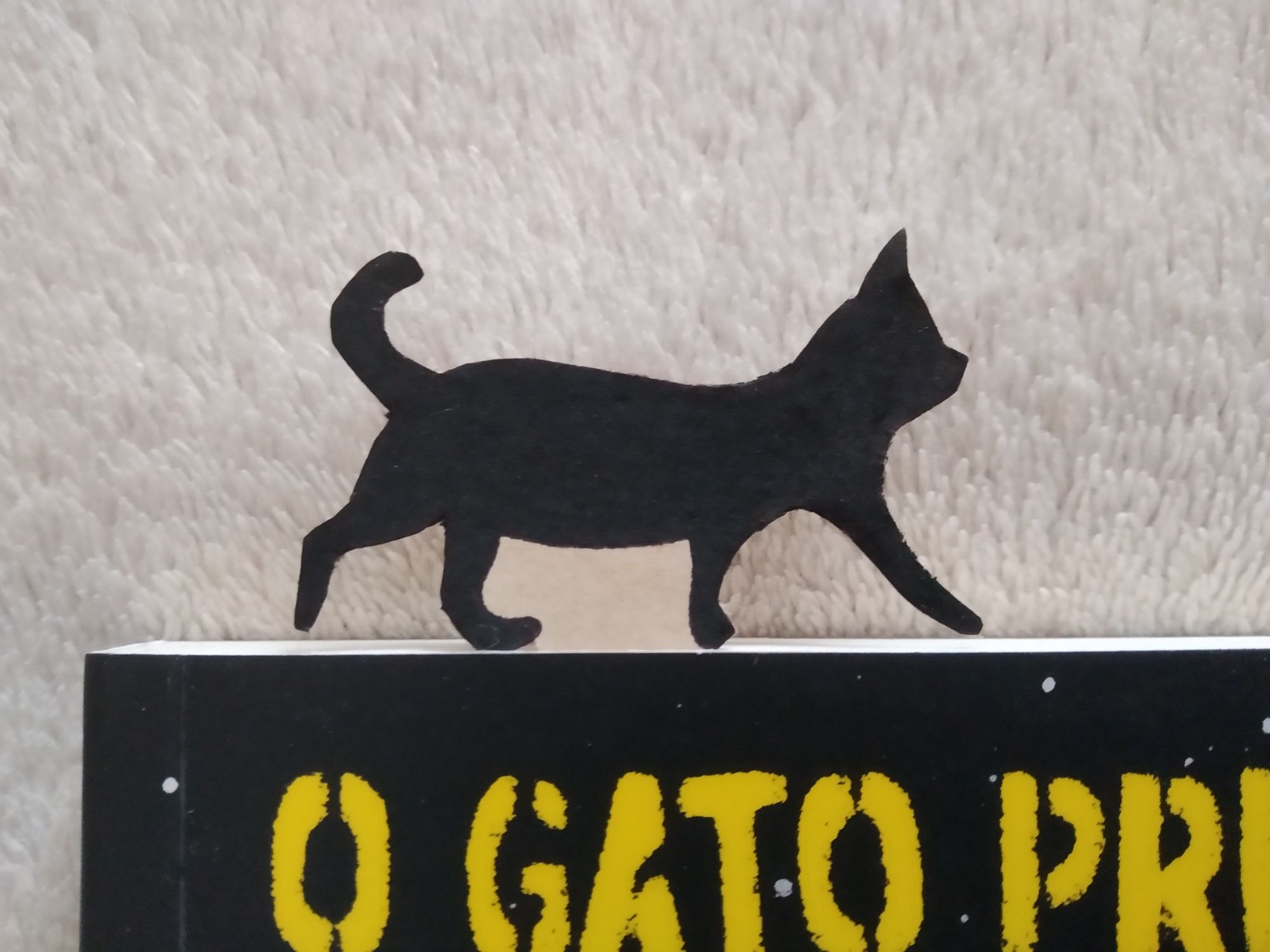 (PORTES GRÁTIS) Marcador de livro personalizável pintado à mão - Gato