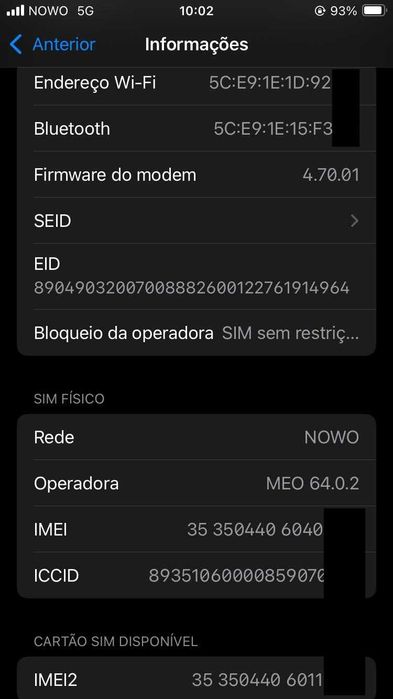 Iphone SE 2022 Muito Estimado 128GB
