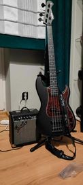 Gitara Basowa Harley Benton PB-20 Standard + Fender Frontman 10G