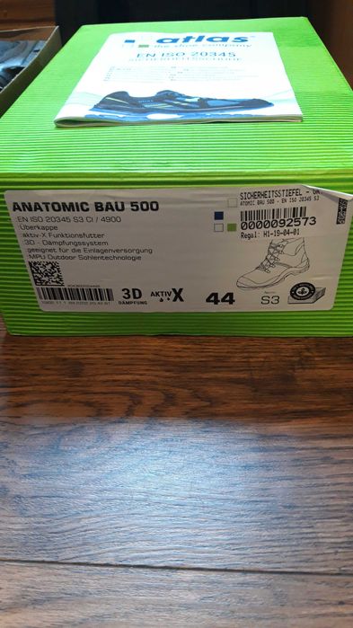 Buty ochronne niemieckie oryginalne ATLAS Anatomic Bau 500 S3 NOWE