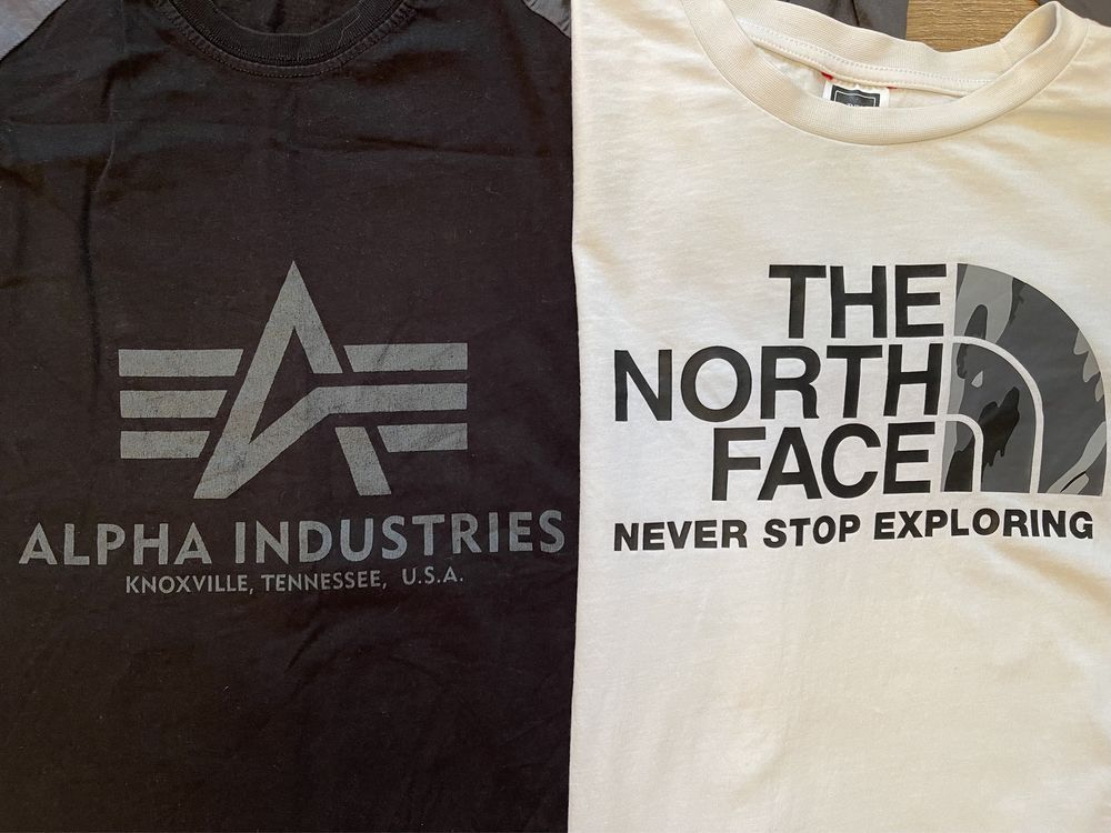 Лонгслив The North Face и Alpha Industries