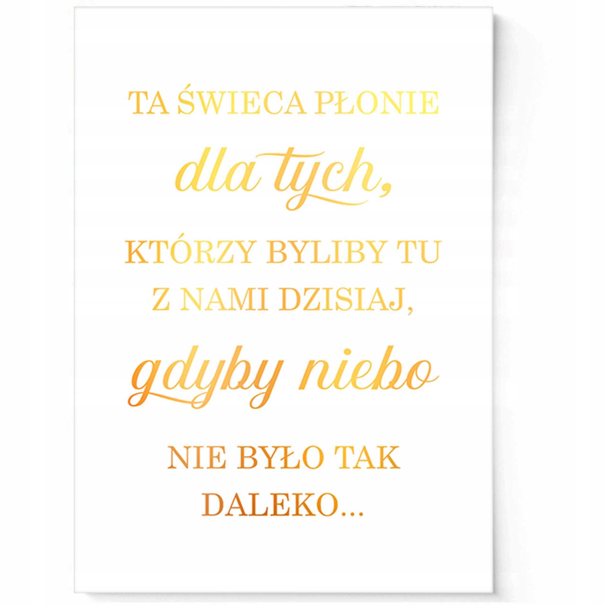 Ta świeca płonie dla tych wesele ślub złota PDF