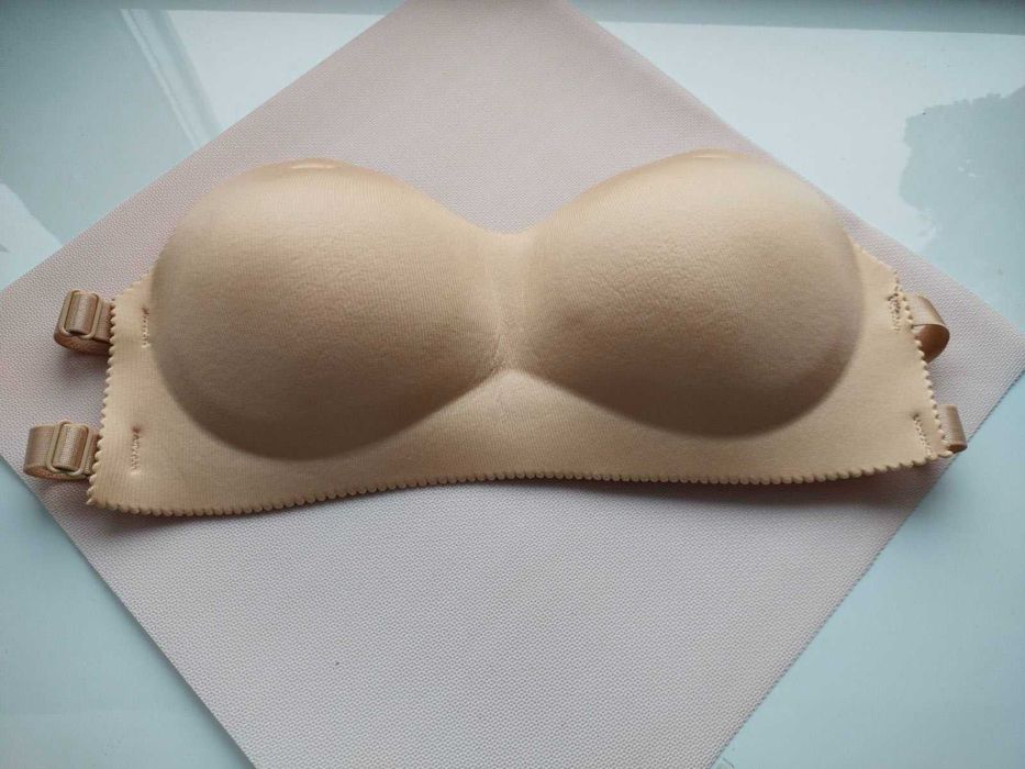 Бюст погруддя бежевий під сукню з відкритим верхом з 2 видами бретелей