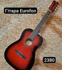 гитара eurofon красная черная в хорошем состоянии