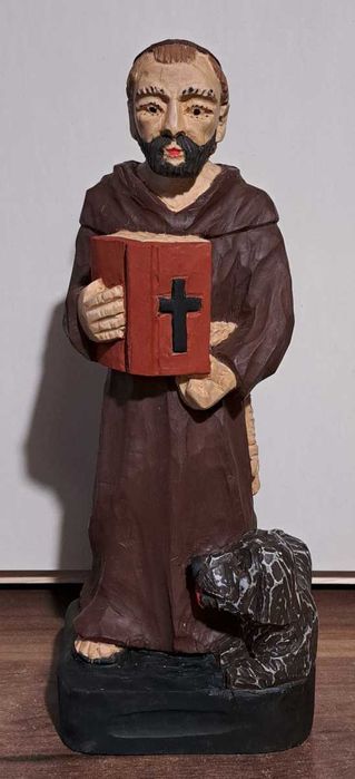 Rzeźba w drewnie "Św. Franciszek" sygnowana