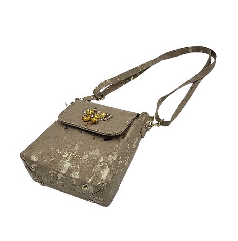 Torebka rowerówka Massimo Conti motyl beż ze złotym Dubaj