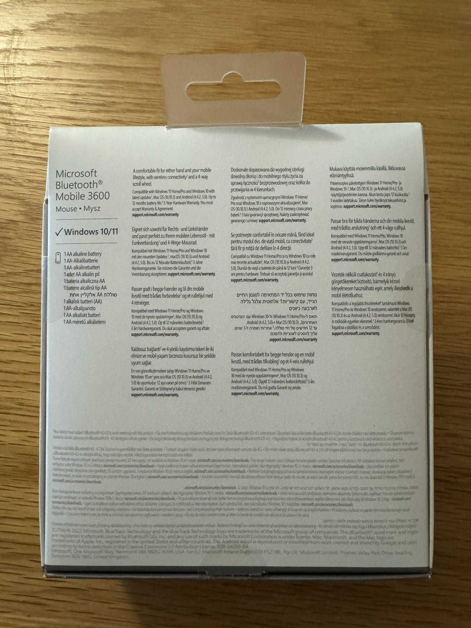 Microsoft Bluetooth Mobile 3600 Mouse PN7-00003 - Mysz komputerowa