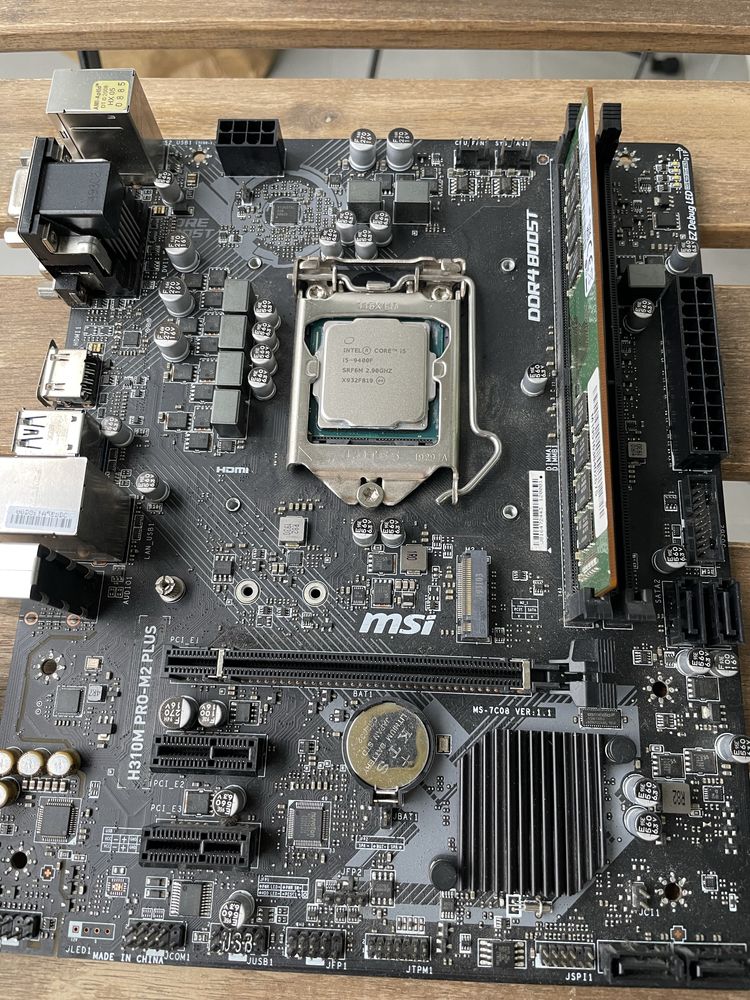 Zestaw MSI H310M PRO-M2 Plus + Intel i5 9400F + 16 GB ddr4