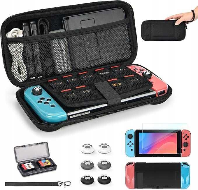 Etui DO Nintendo Switch Pokrowiec 14w1 Przenośny Futerał Zestaw