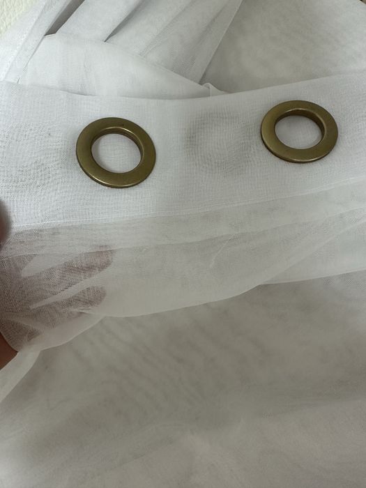 Тюль бамбук на люверсах.