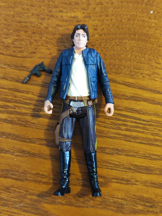 3 figurki Star Wars Han Solo, Pao, K-2SO + bronie