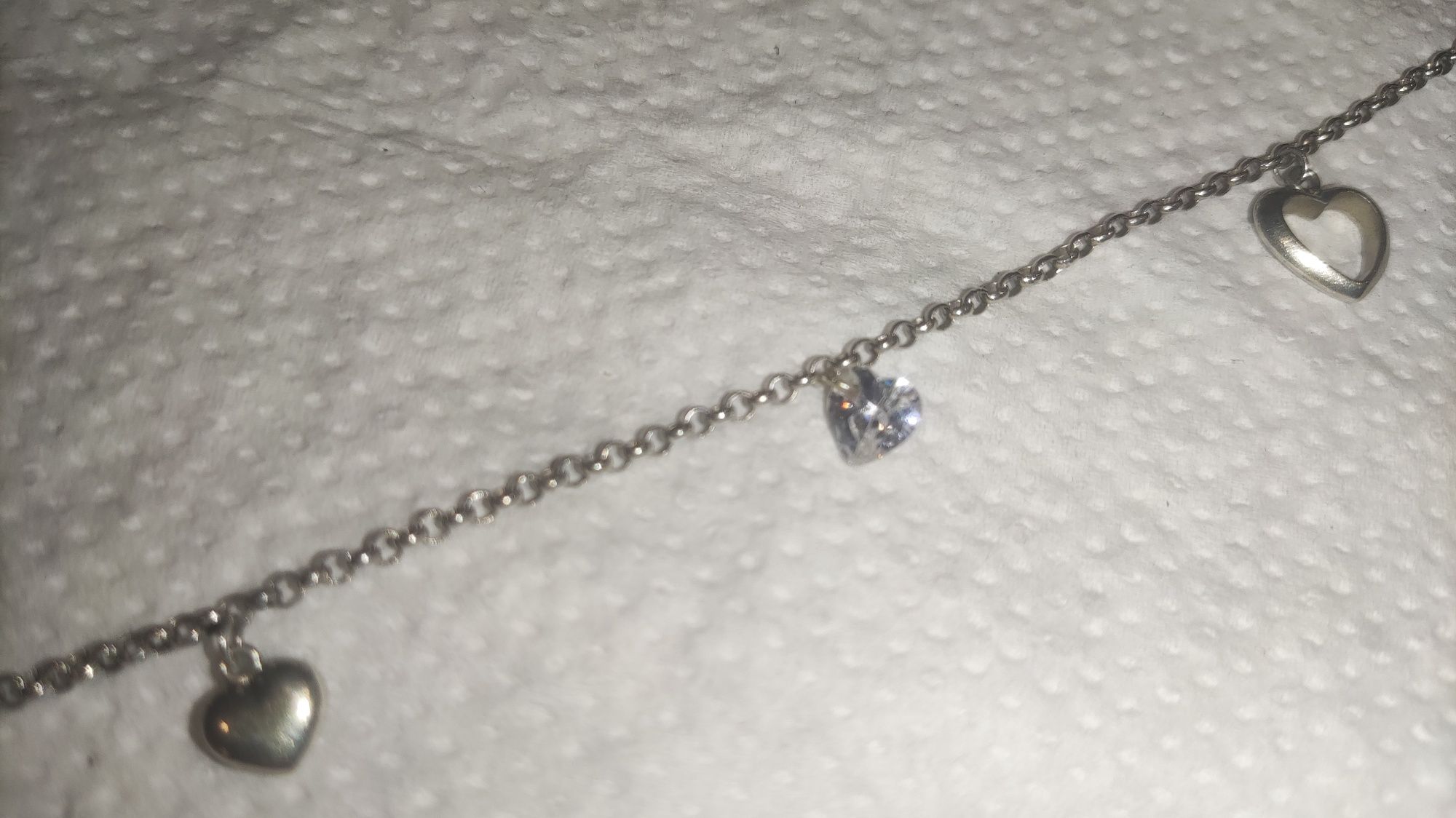 Bransoletka srebro 925 Swarovski serce walentynki