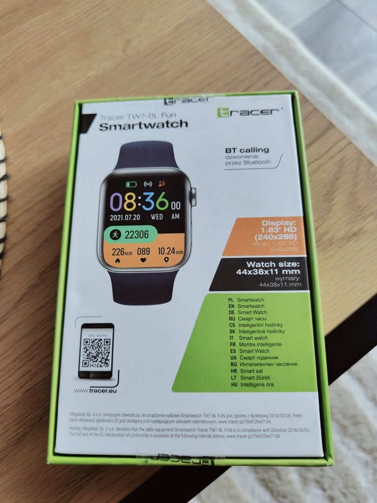 Smartwatch Tracer TW7-BL Fun Nowy 24 miesiące gwarancji