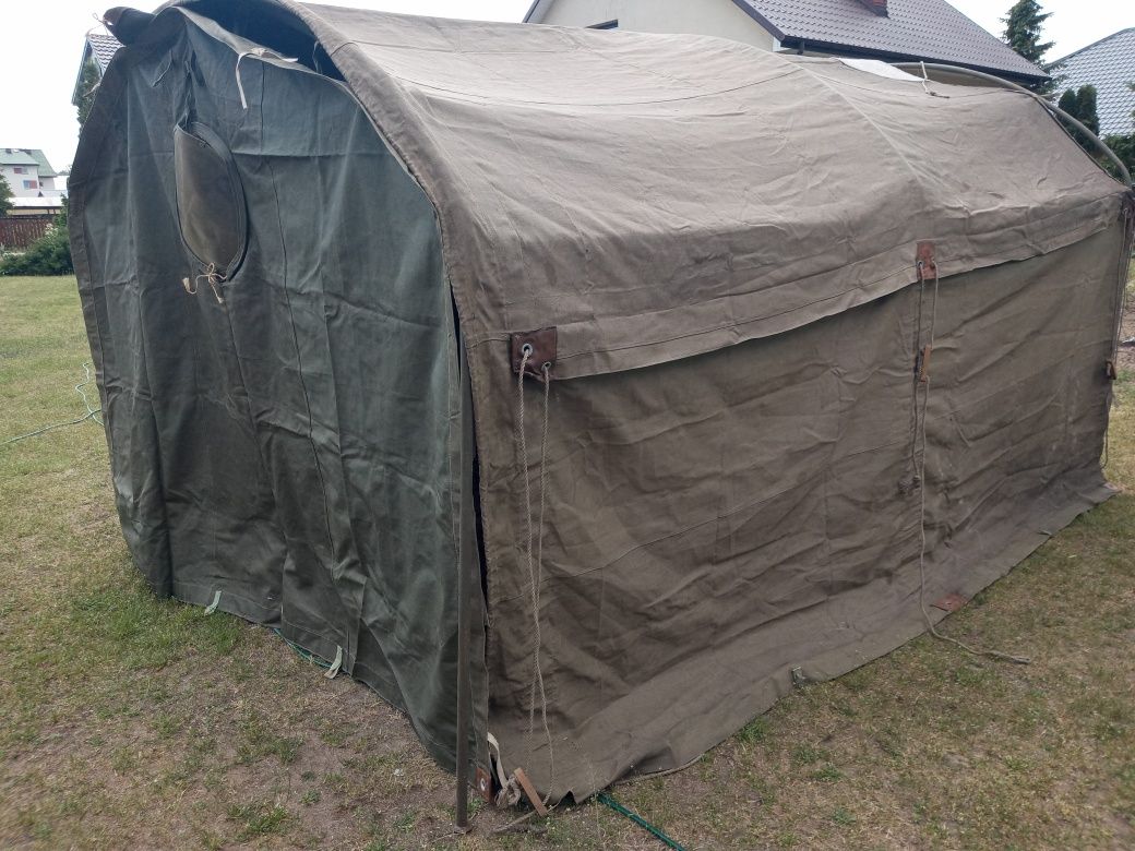 Namiot wojskowy do kuchni polowej plandeka brezent foliak