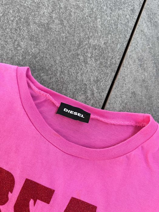 Koszulka DIESEL różowa damska t-shirt r. XL