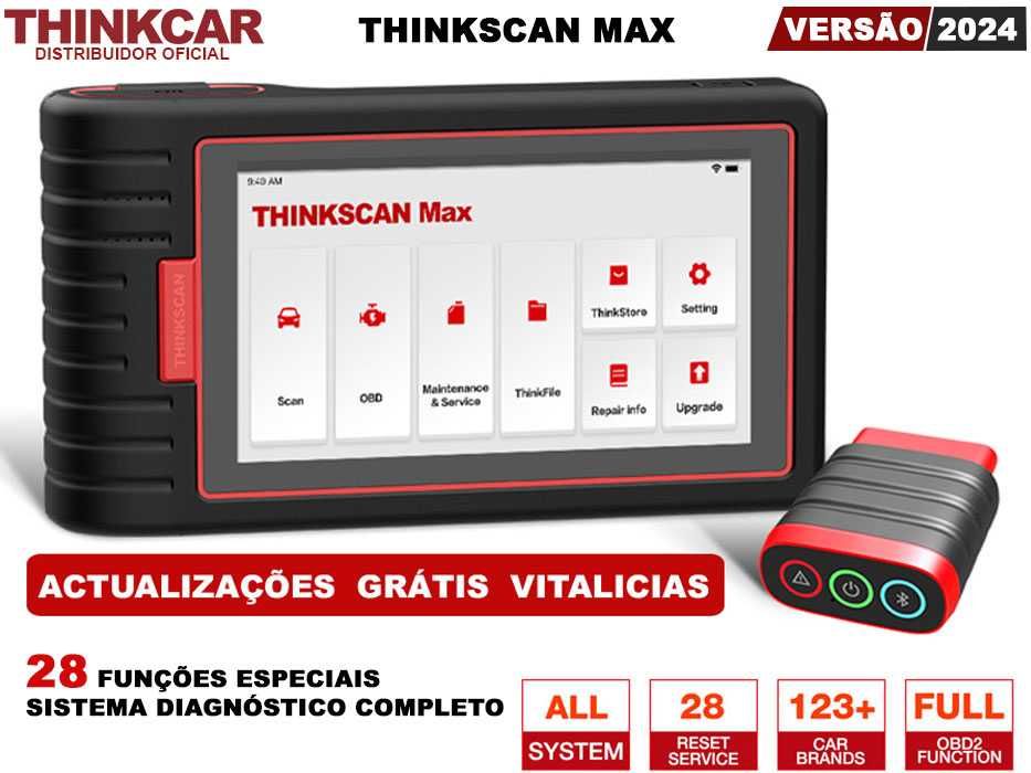 ThinkCar ThinkScan Max Máquina Diagnóstico OBD 28 Funções / PT (NOVO)