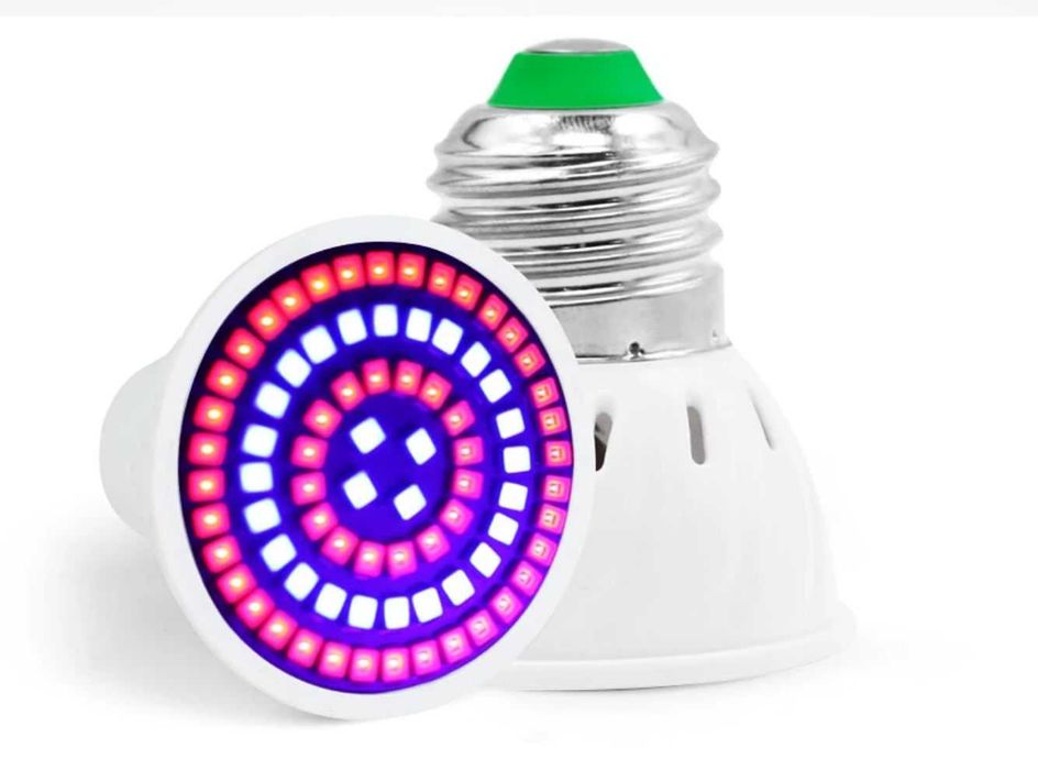 Светодиодная лампа для выращивания растений 220 В E27 60 led фитолампа