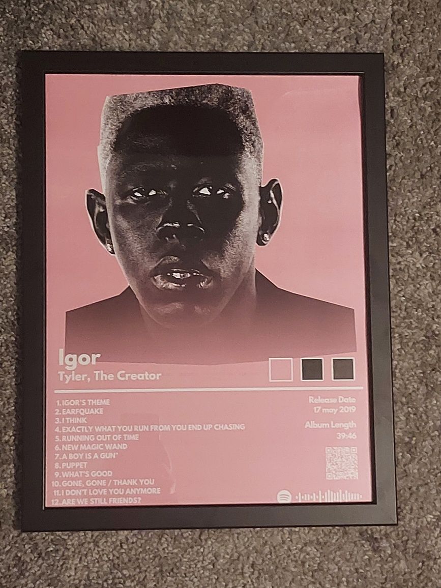 Plakat z dowolnym albumem muzycznym, wraz z ramką 30x40cm