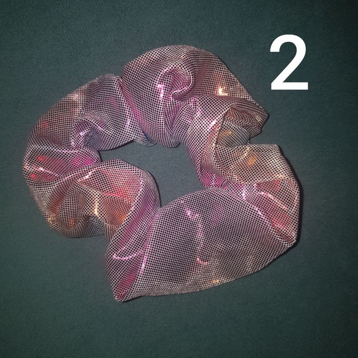 Gumki do włosów scrunchie neonowe