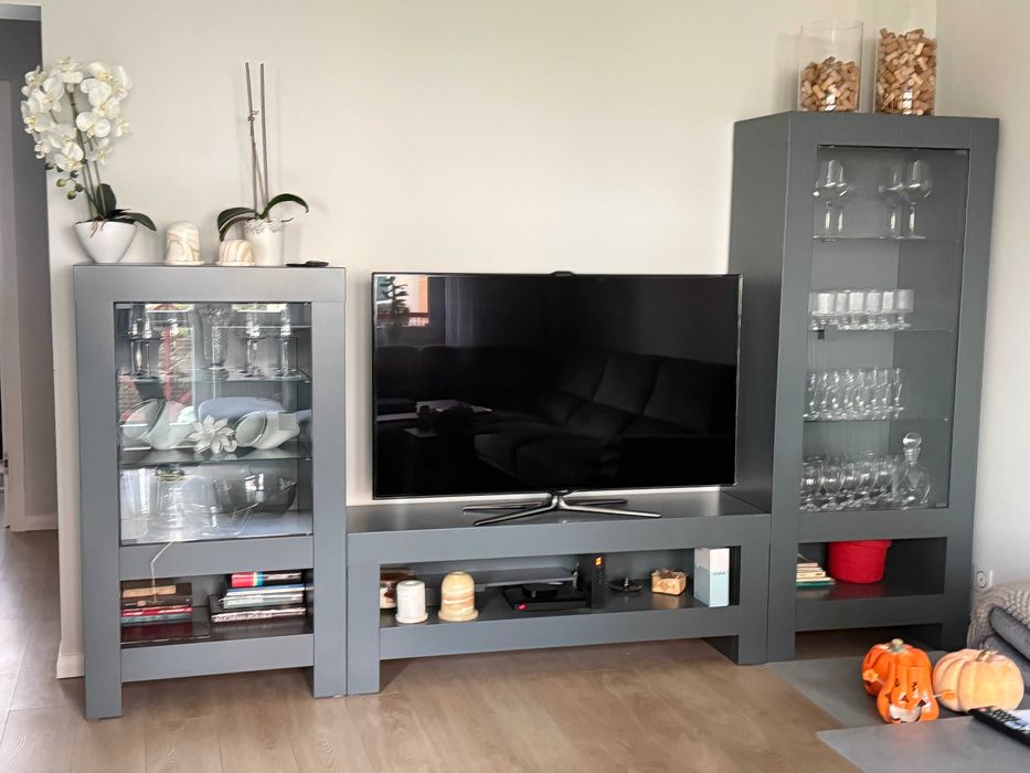 Szafka RTV z dwoma witrynami