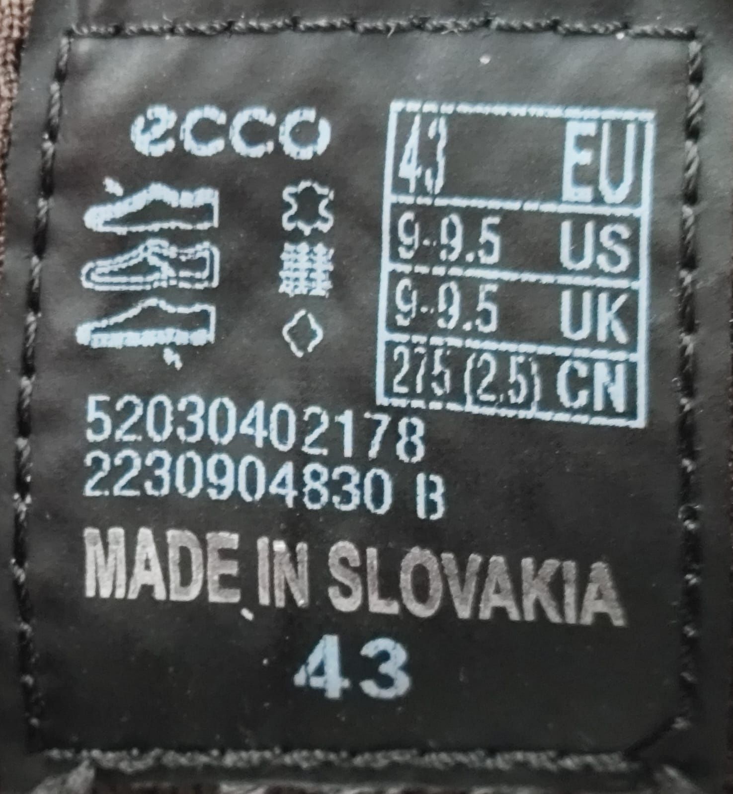 Туфлі -Дербі ECCO S Lite Hybrid - 43 розмір. Оригінал