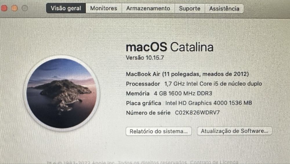 Macbook Air 11 polegadas (2012)