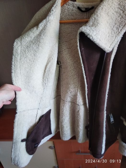 Дублянка натуральна, коричнева, вівчина, р. М.