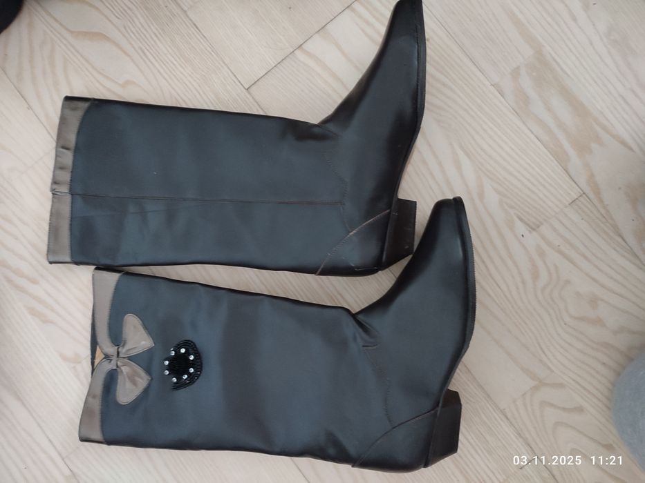 Сапоги жіночі зимові, демісезоні, шкіряні, нові