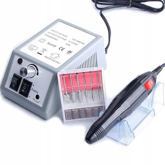 Frezarka Do Paznokci Manicure Pedicure Mocna 10w + zestaw Frezów