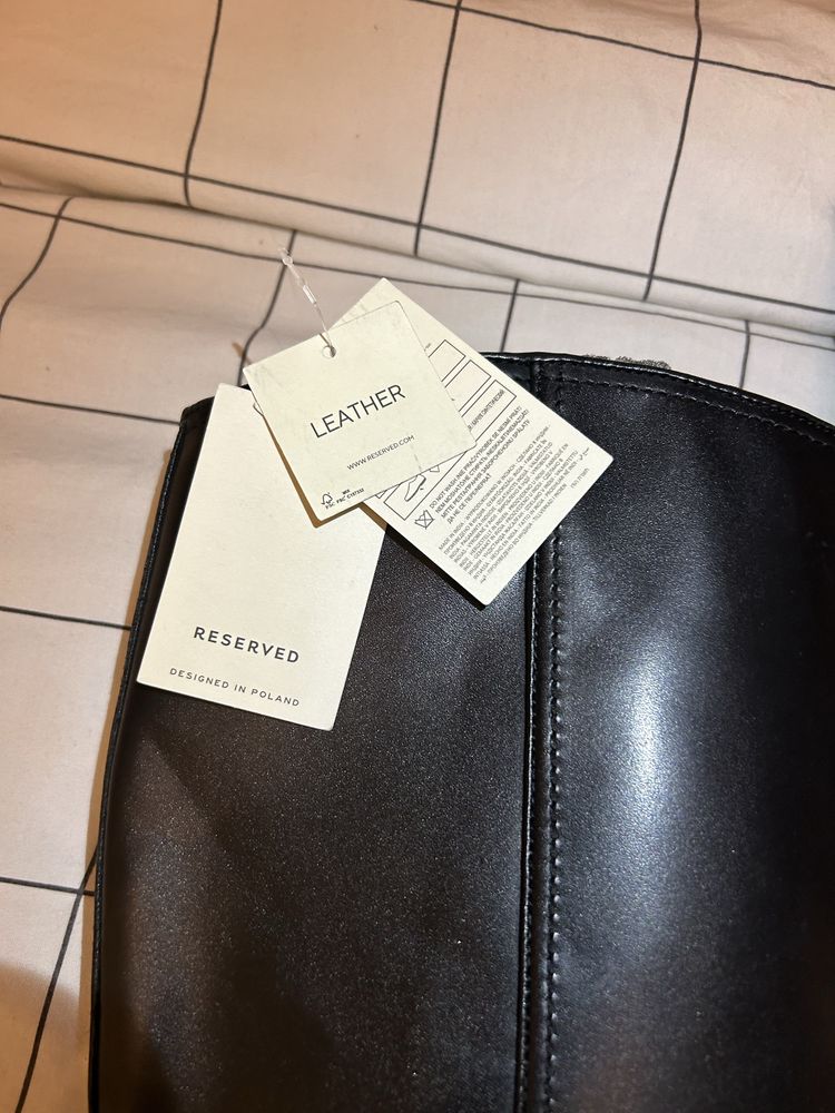 Skórzane kozaki leather Reserved 37 nowe skóra