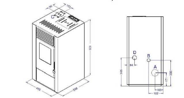 Piec, piecyk, kominek, koza na pelet pellet Marisa 9kW+DGP