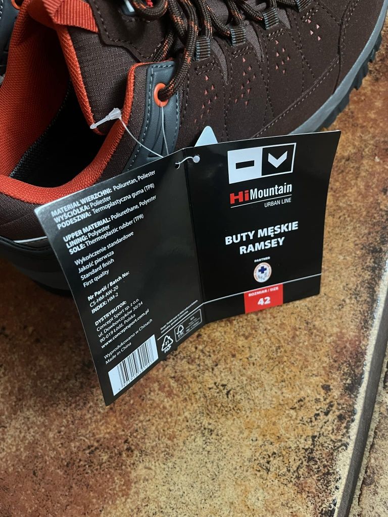 Nowe buty męskie wodoodporne HiMountain rozmiar 42