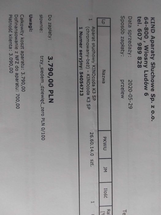 Aparat słuchowy KIND - tanio