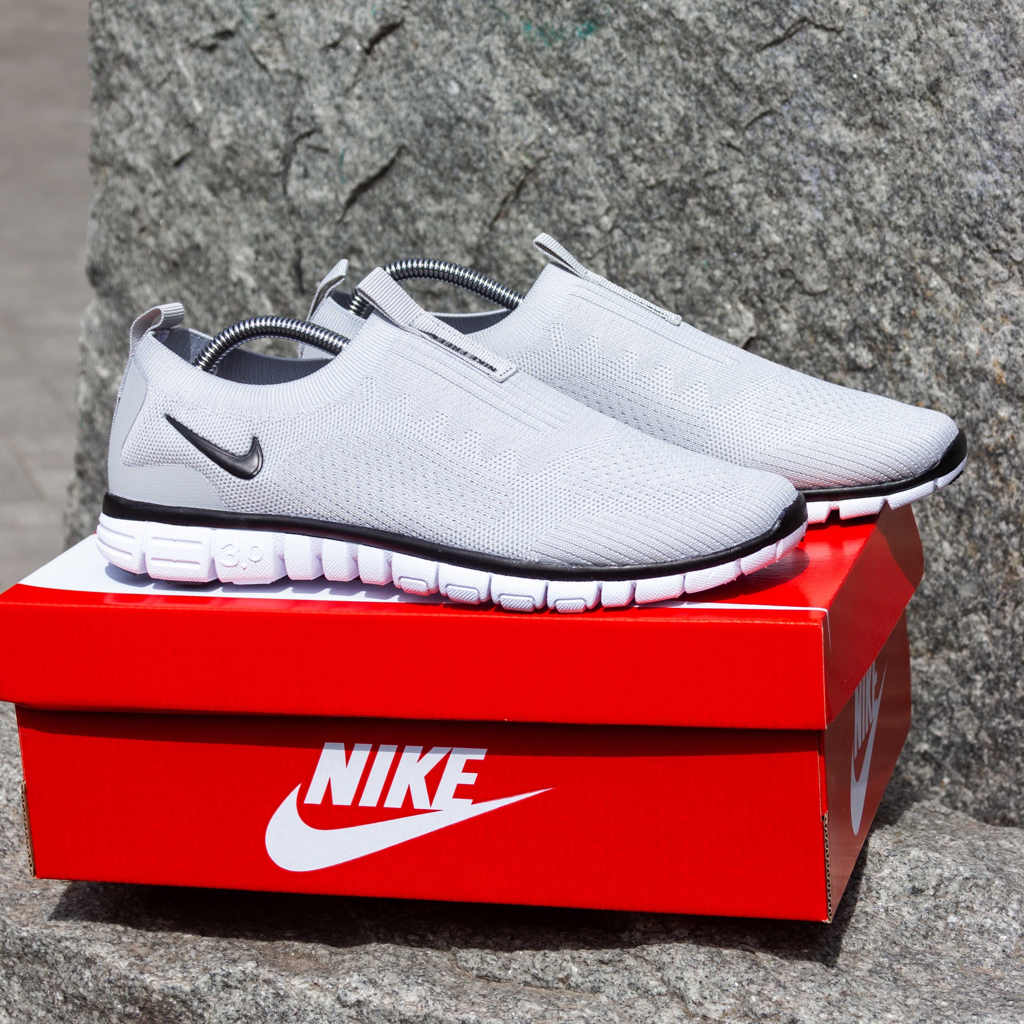 (1403) Легкі чоловічі кросівки тапочки Nike Free 3.0 (41-45) сірі
