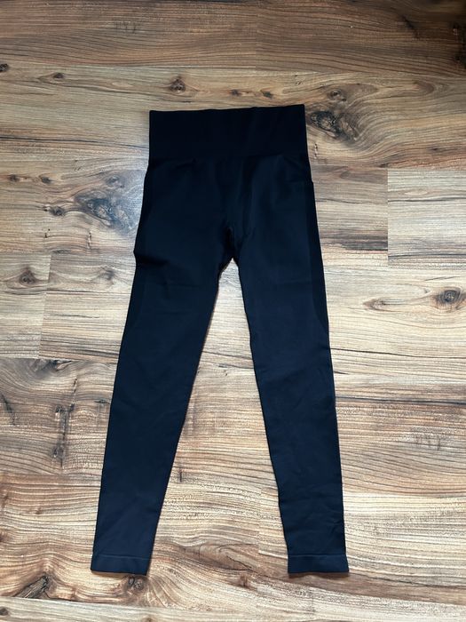 Legginsy M 38 czarne push up damskie na fitness siłownię jogę