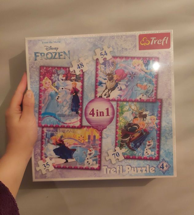 Nowe puzzle Frozen 4w1 4+