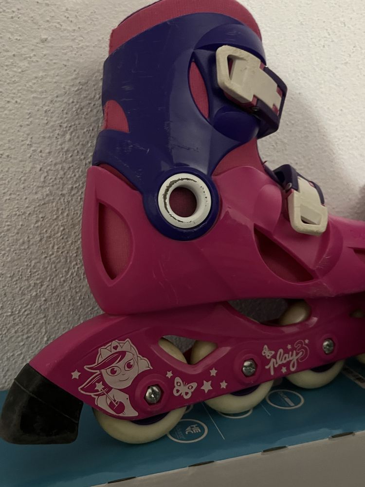 Patins menina rosa e roxo