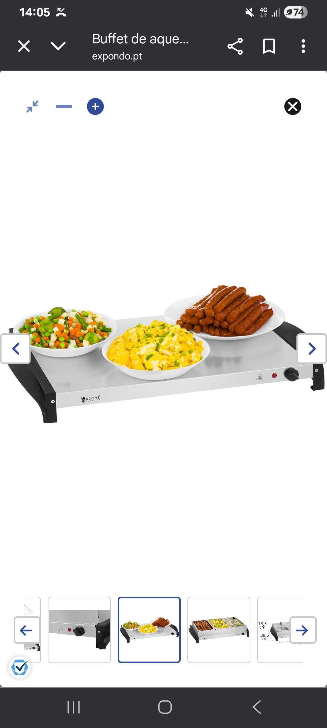 Buffet aquecimento  3 cubas
