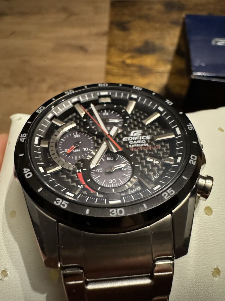 Zegarek casio edifice premium EFS-S540DB-1AUEF dual carbon