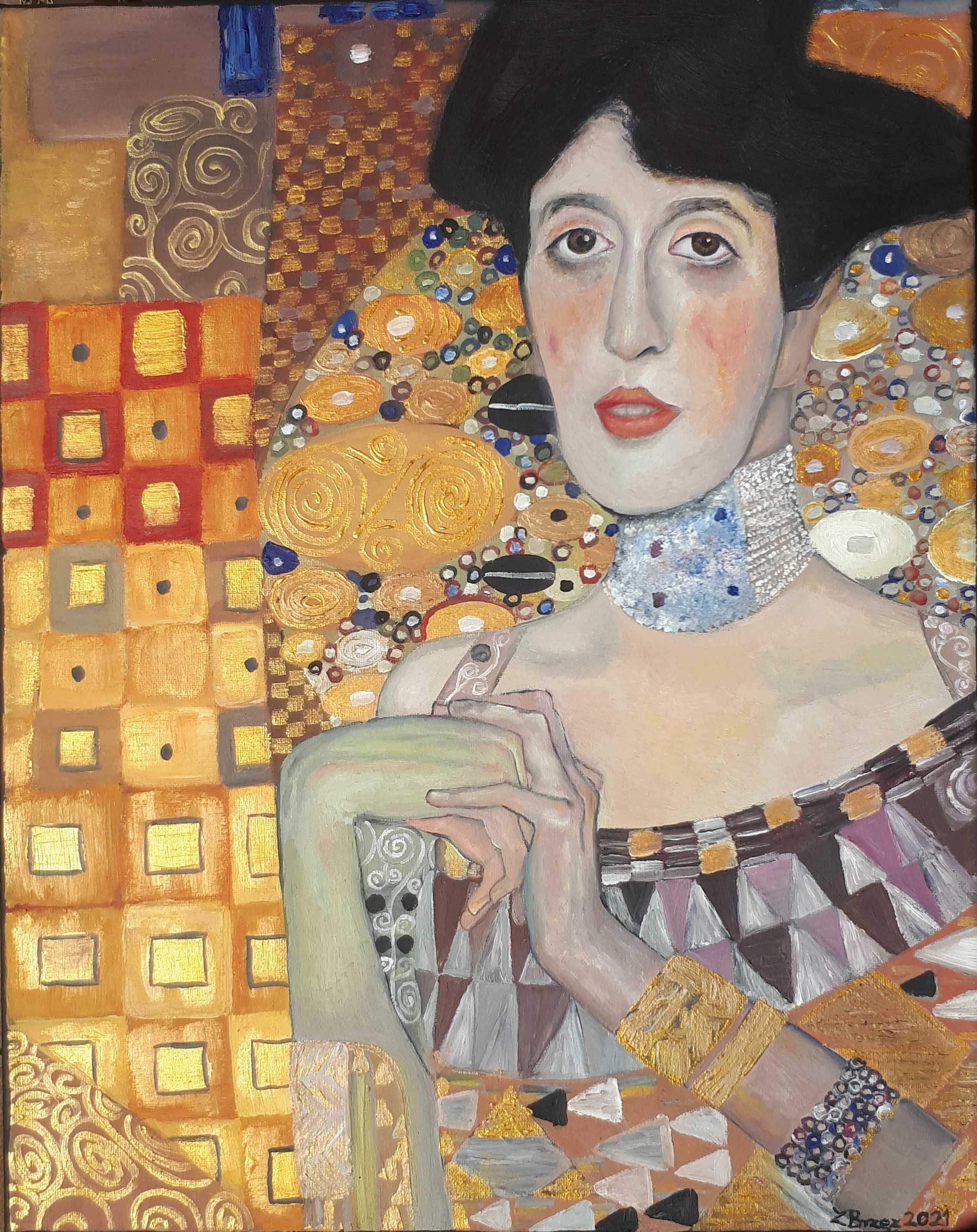 Gustav Klimt "Portret Adele Bloch-Bauer" - obraz olejny na płótnie