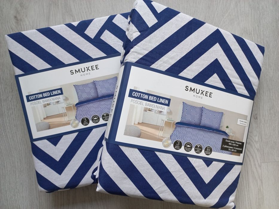 Smukee posciel bawełniana 160x200cm 2szt