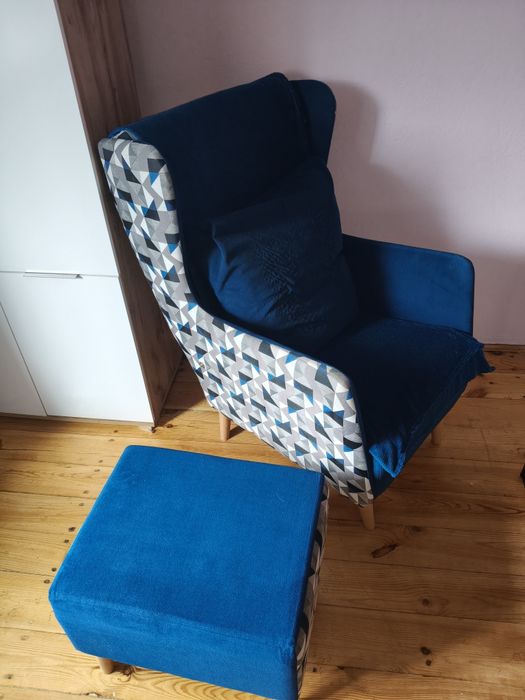 Fotel uszak + podnóżek Agata Meble