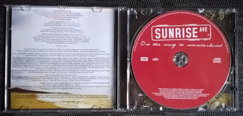 Sunrise Ave - "On the Way to Wonderland" 2006, CD Oryginał