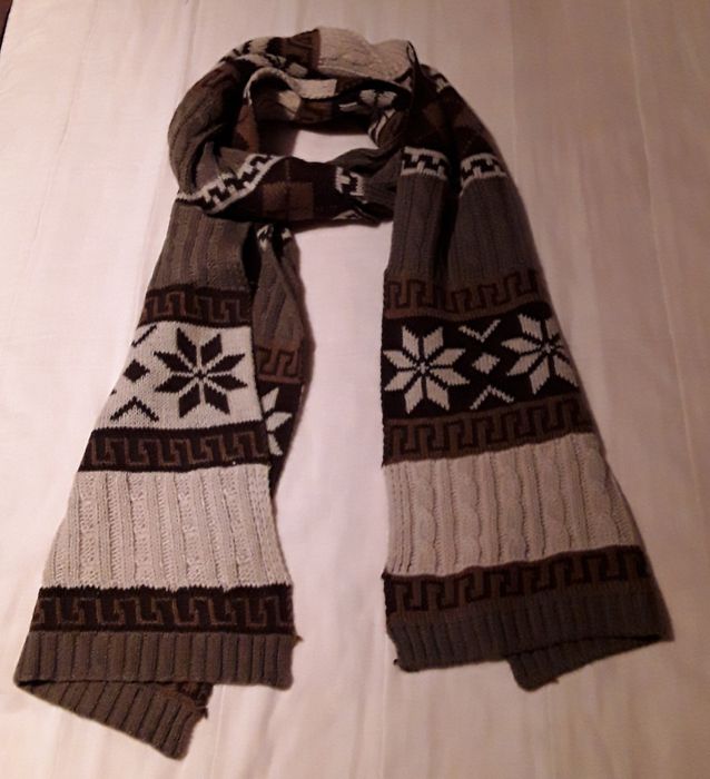 Cachecol grande em malha, unissexo, novo sem etiqueta