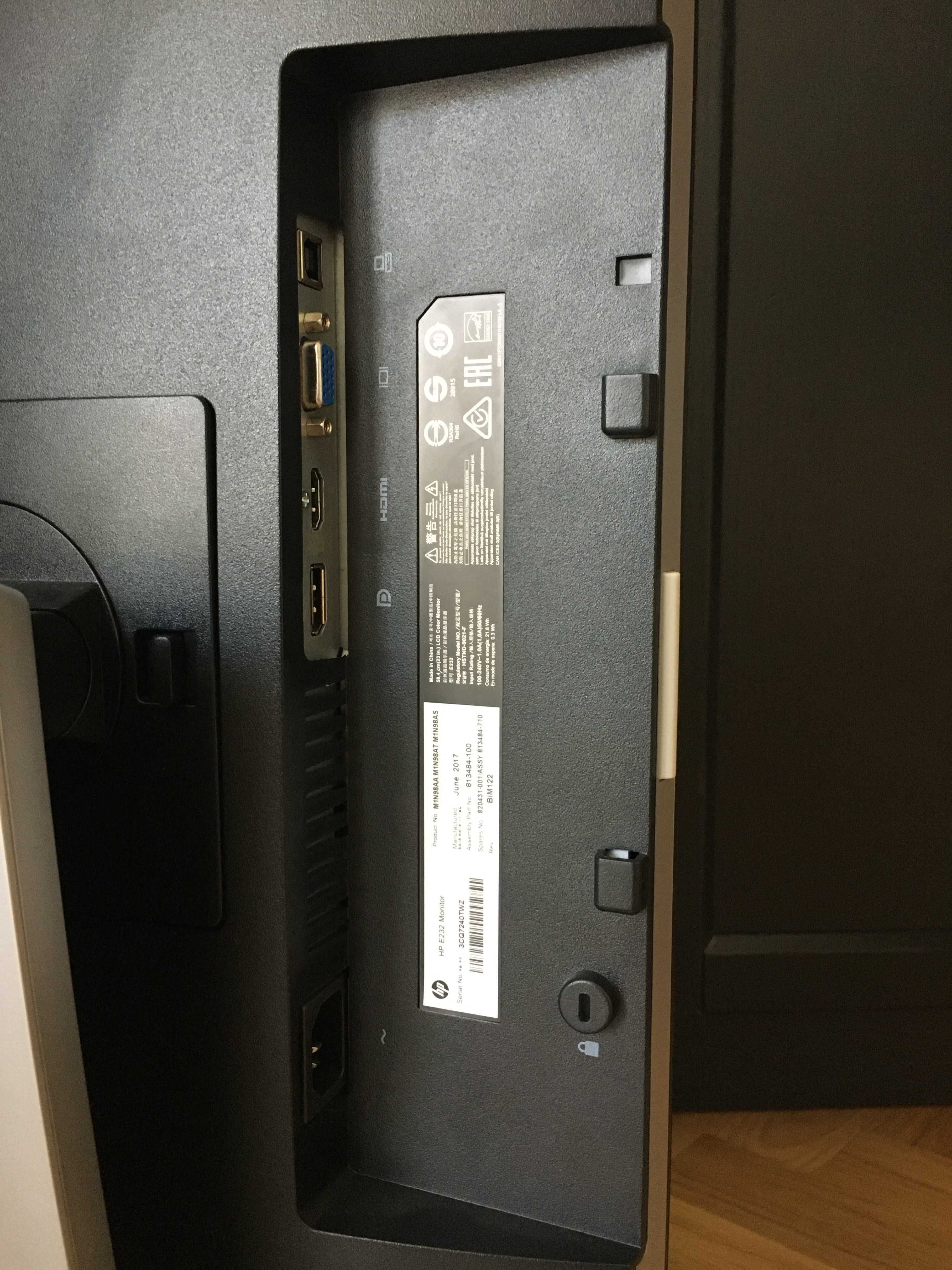 Monitor HP E232 - 23'', pivot